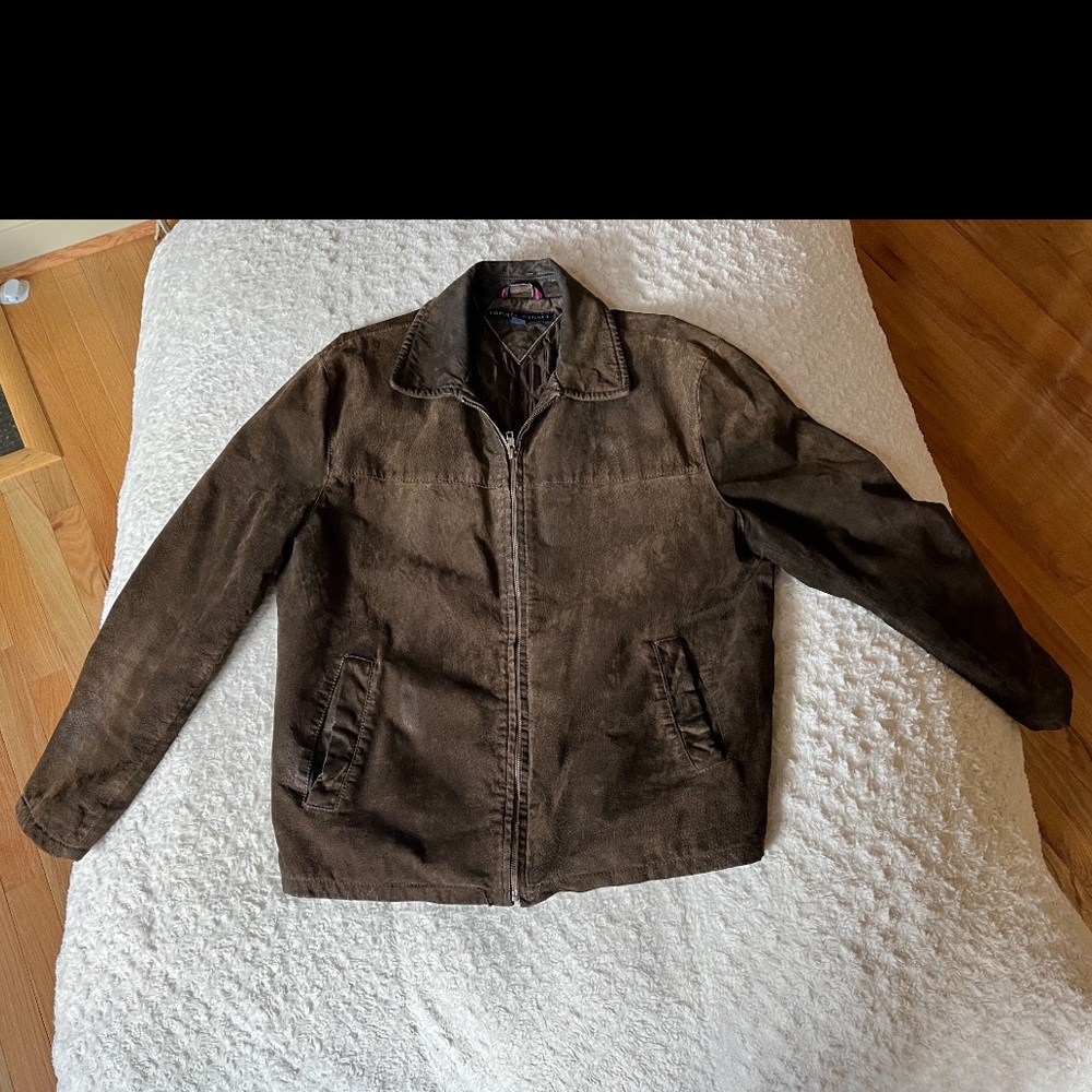 Tommy Hilfiger Men’s XL distressed suede jacket